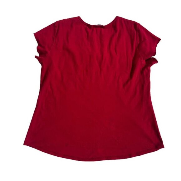 Y2K Red Sporty Jersey Style Graphic Baby Tee - Picture 2 of 4